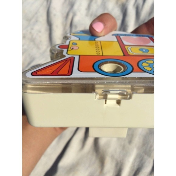 Vintage Fisher-Price night light train 80s nursery children 1986 USA # 9162 red - Picture 11 of 11